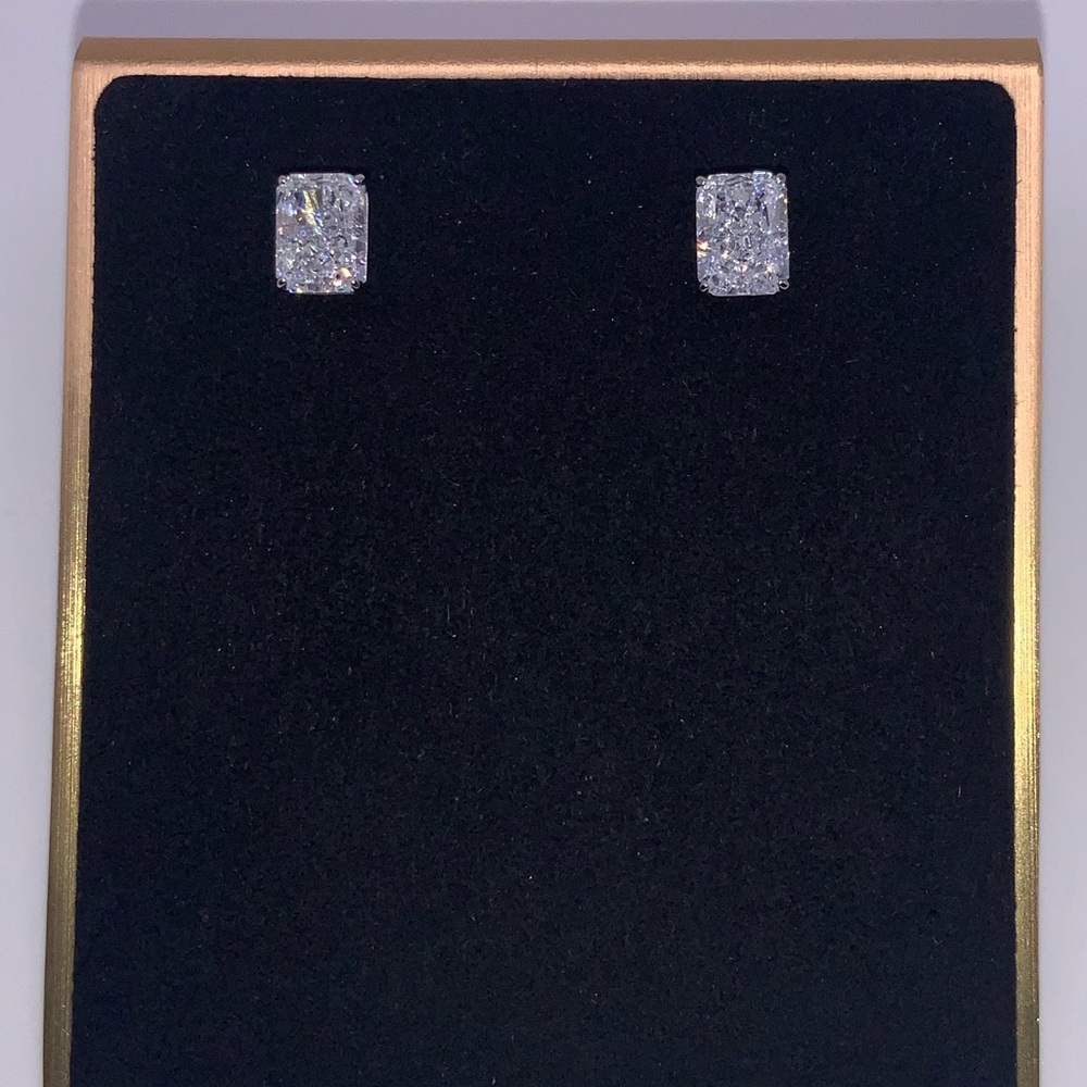 1.5ct Radiant Studs - Picture 6 of 14